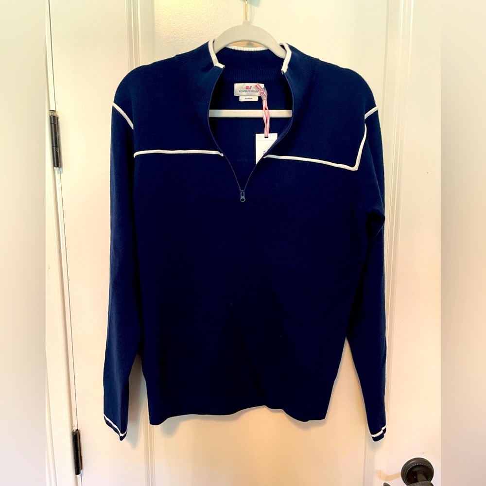 Vineyard vines zip down sweater
